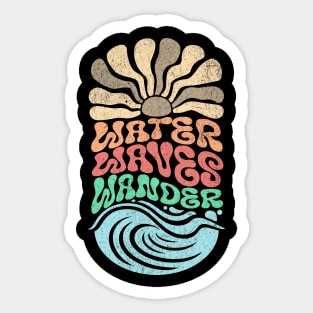 Water, Waves, Wander Sticker